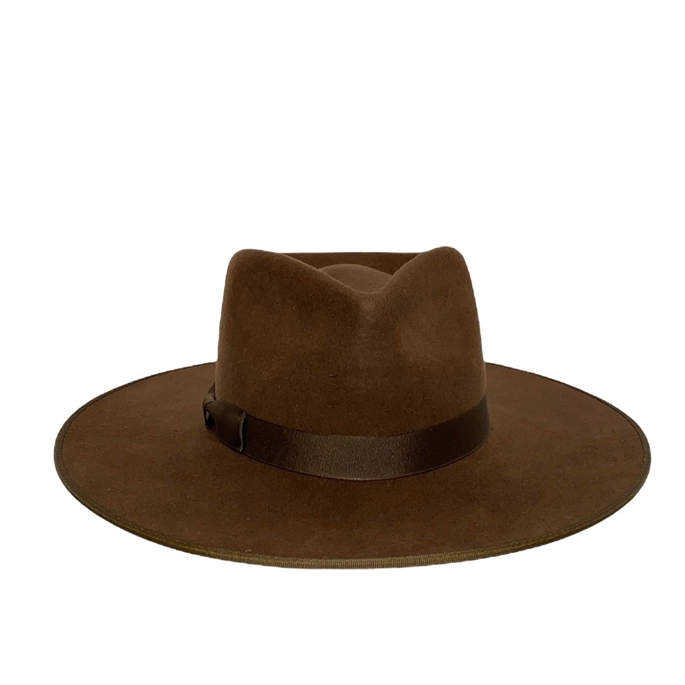 Lack Of Color Wide Brim Fedora in Dark Brown